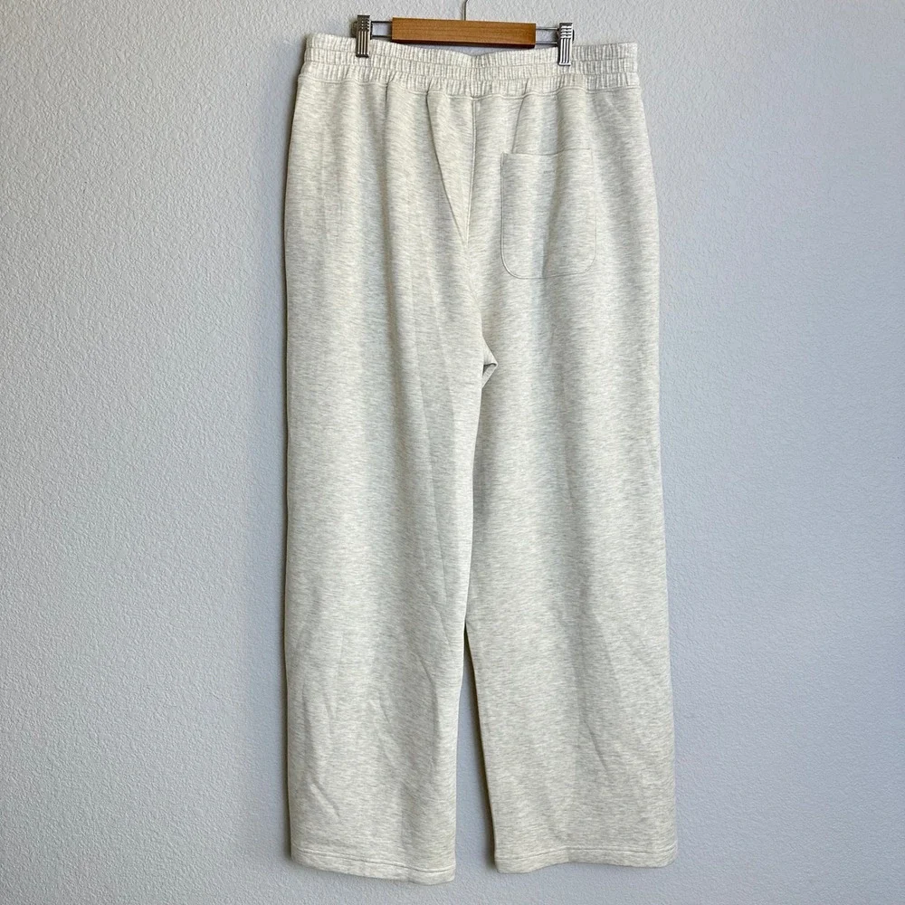 Spanx Brushed AirEssentials Straight‎ Leg Pants Heather Cream 50887R Womens XL - Picture 5 of 9